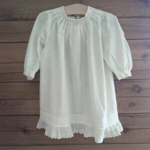 Antique Baby Gown Edwardian Victorian White Cotton Christening Dress Heirloom